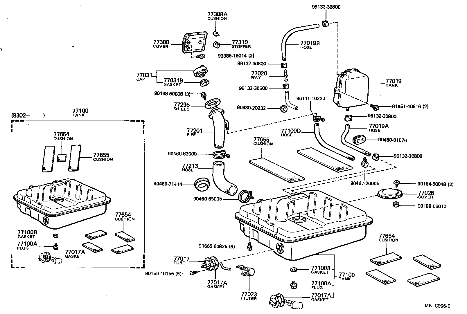 23271-15021 HOSE, FUEL, NO.1(FOR RETURN TUBE, NO.1) product image