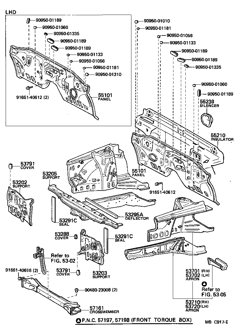 53701-14918 APRON SUB-ASSY, FRONT FENDER, RH product image