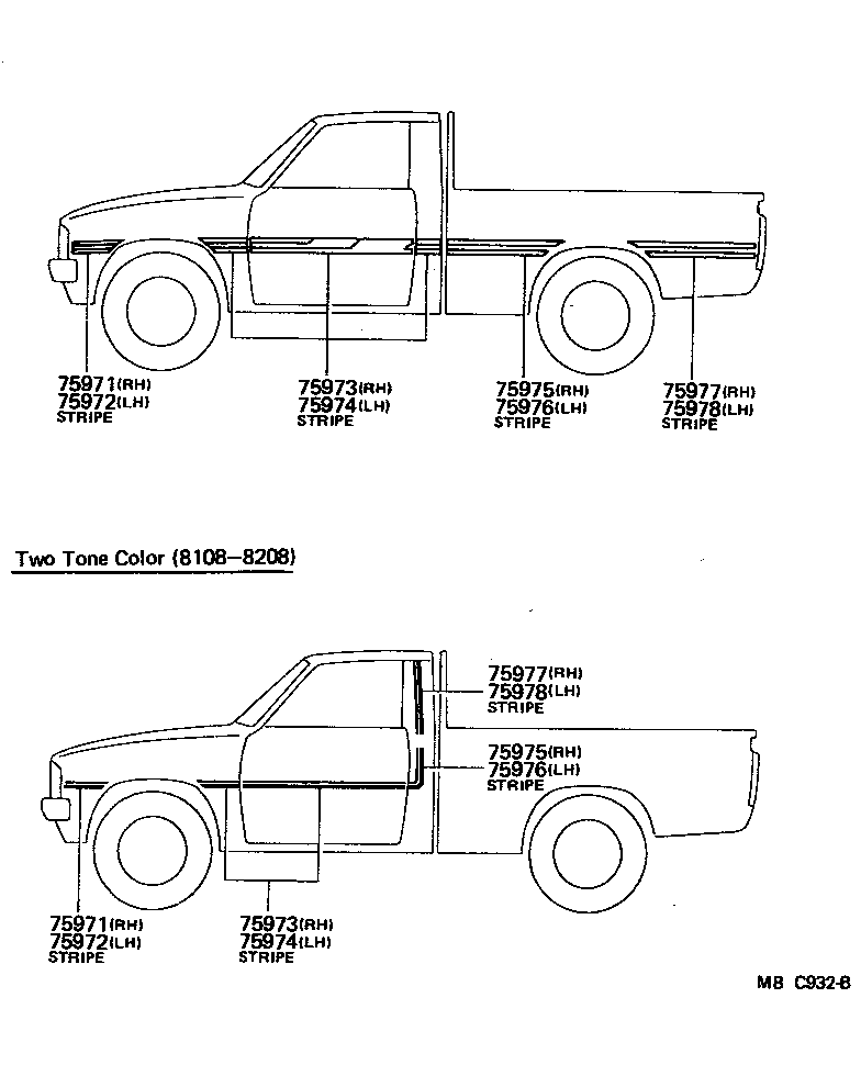 75999-89107 STRIPE, SIDE, LH UPR product image