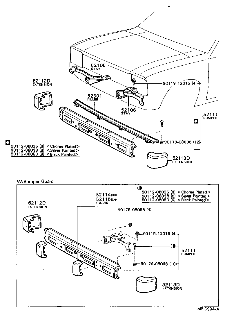 52401-39025 GUARD, BUMPER, FRONT RH product image