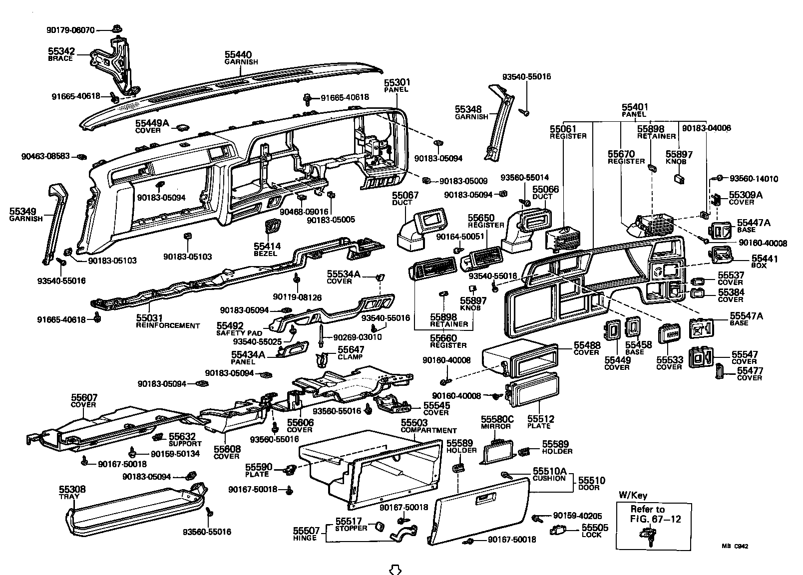 55404-30440 PANEL SUB-ASSY, INSTRUMENT CLUSTER FINISH product image