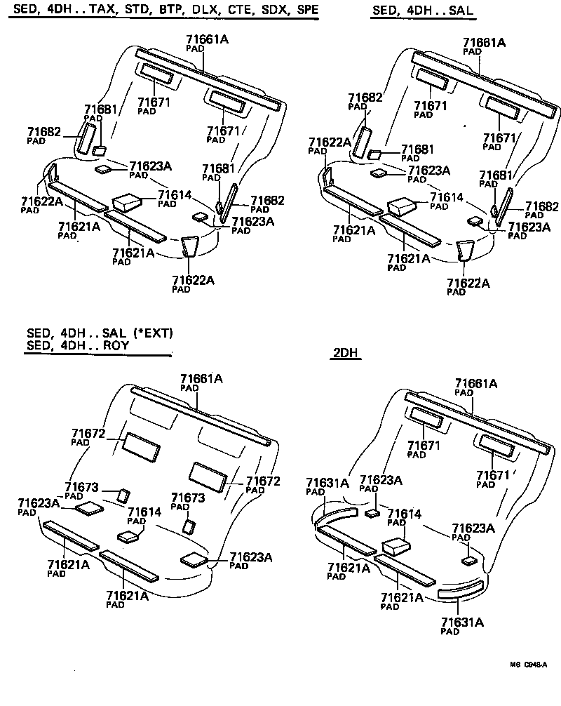 71650-30271 SPRING ASSY, REAR SEAT CUSHION product image