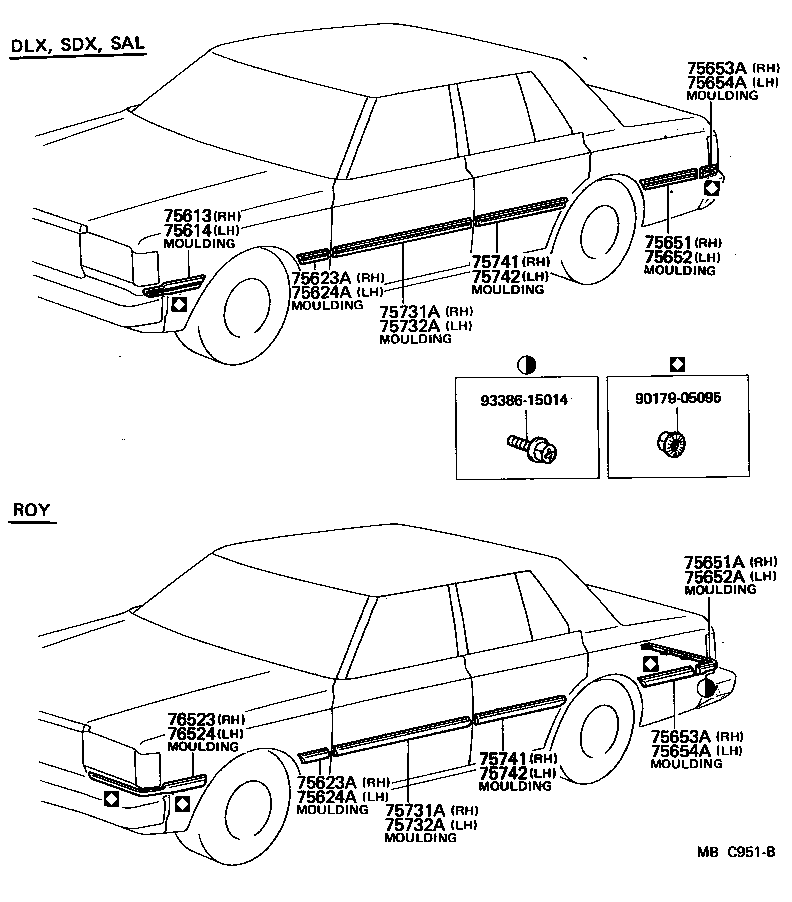 75554-30080 MOULDING, ROOF DRIP SIDE FINISH, REAR LH product image
