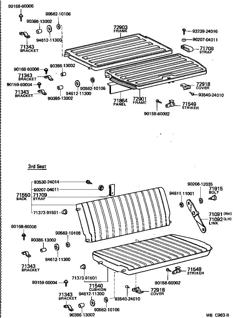 58443-91701 CUSHION, DECK COMPARTMENT BOX product image