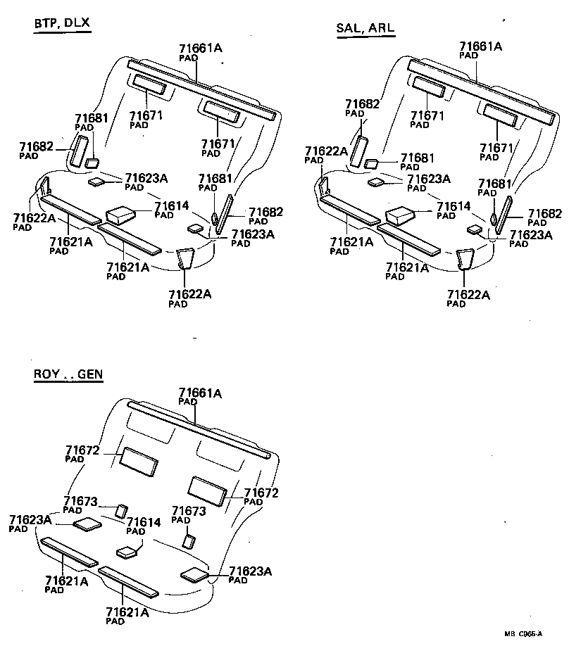 58443-91701 CUSHION, DECK COMPARTMENT BOX product image