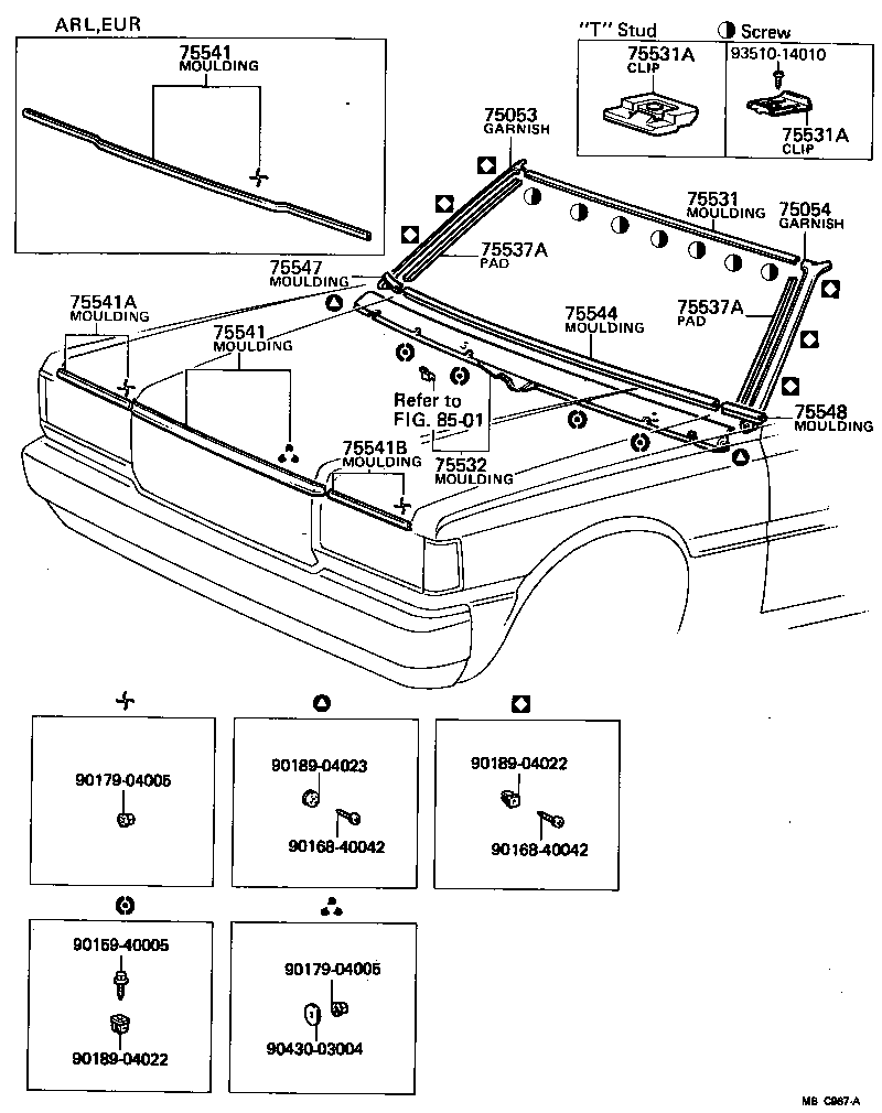 75533-30160 GARNISH SUB-ASSY, FRONT PILLAR, OUTER RH product image
