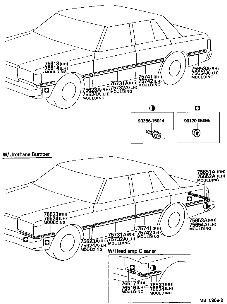75643-91703 MOULDING, QUARTER WINDOW, UPPER RH product image