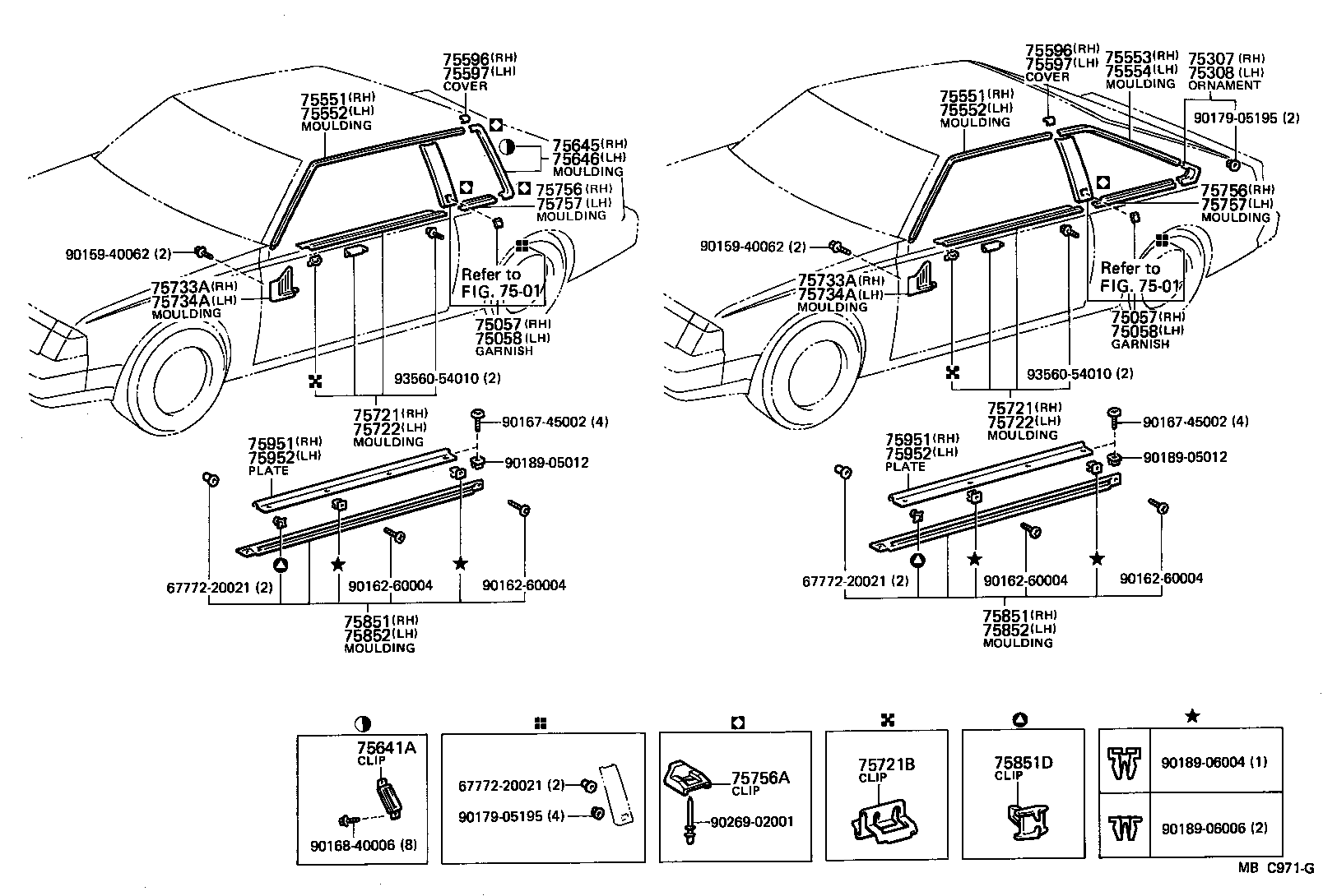 75087-19035 MOULDING, QUARTER PANEL WHEEL OPENING, RH product image