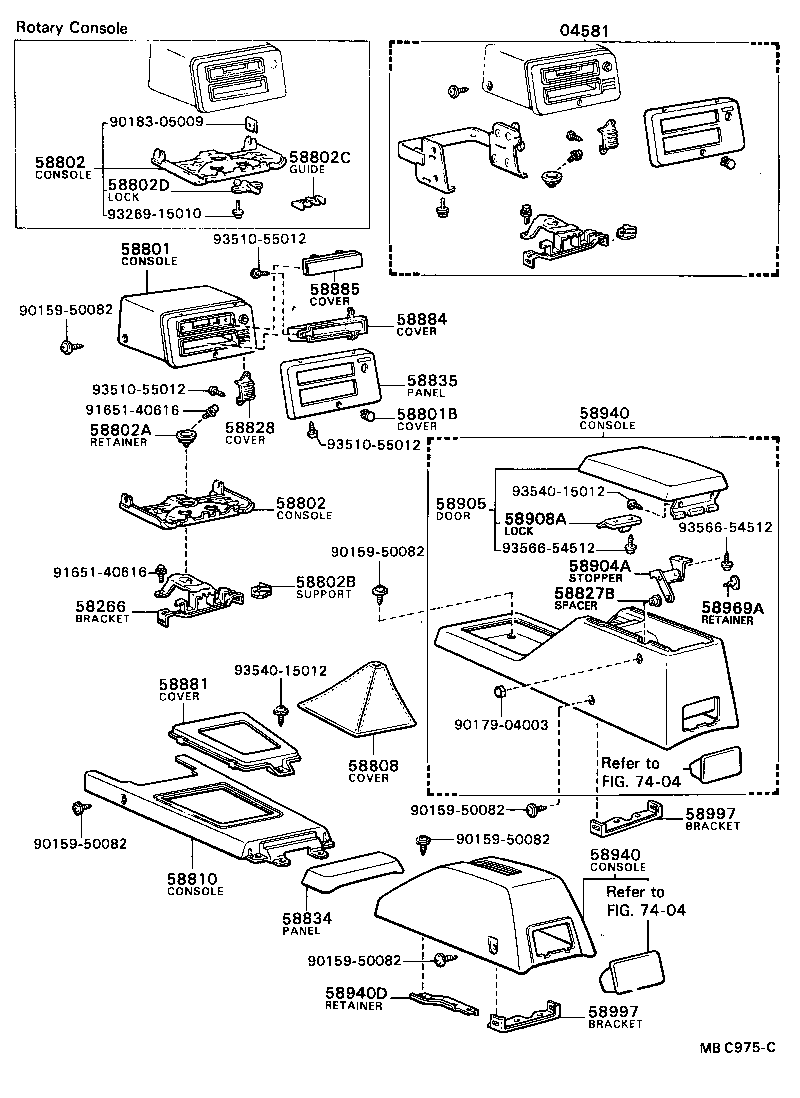 58902-12030 BRACKET, CONSOLE BOX MOUNTING, UPPER product image