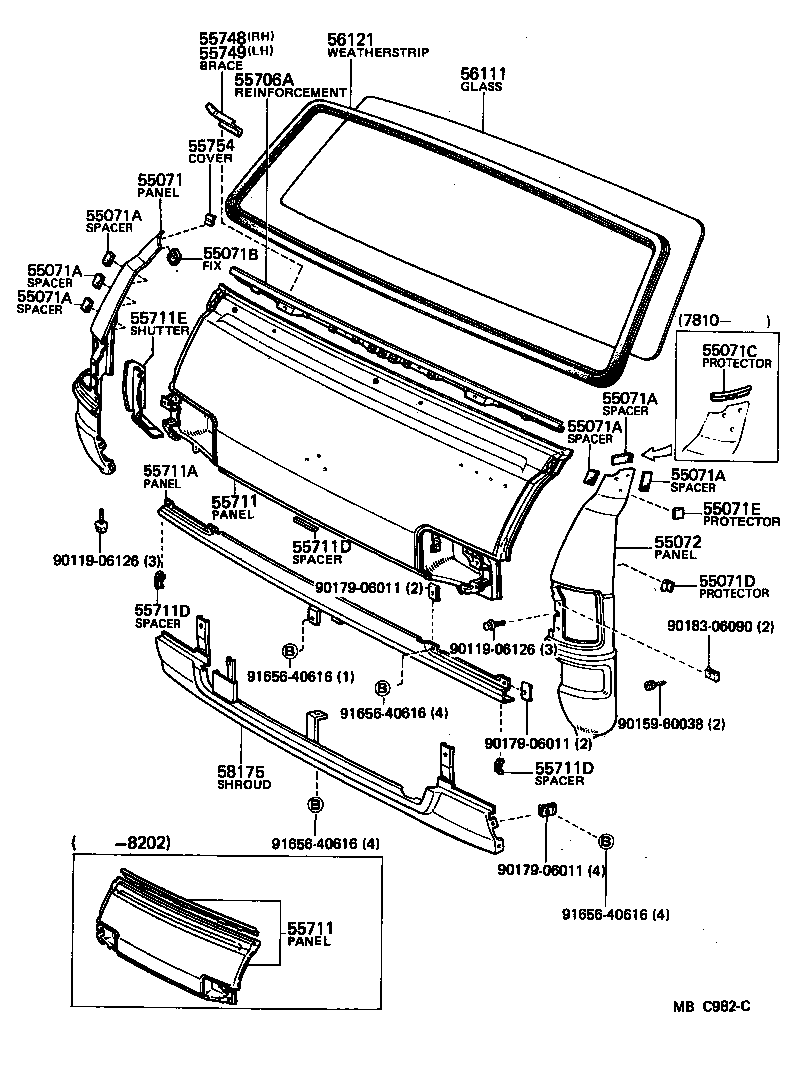 53817-95A00 SPACER, FRONT SIDE PANEL product image