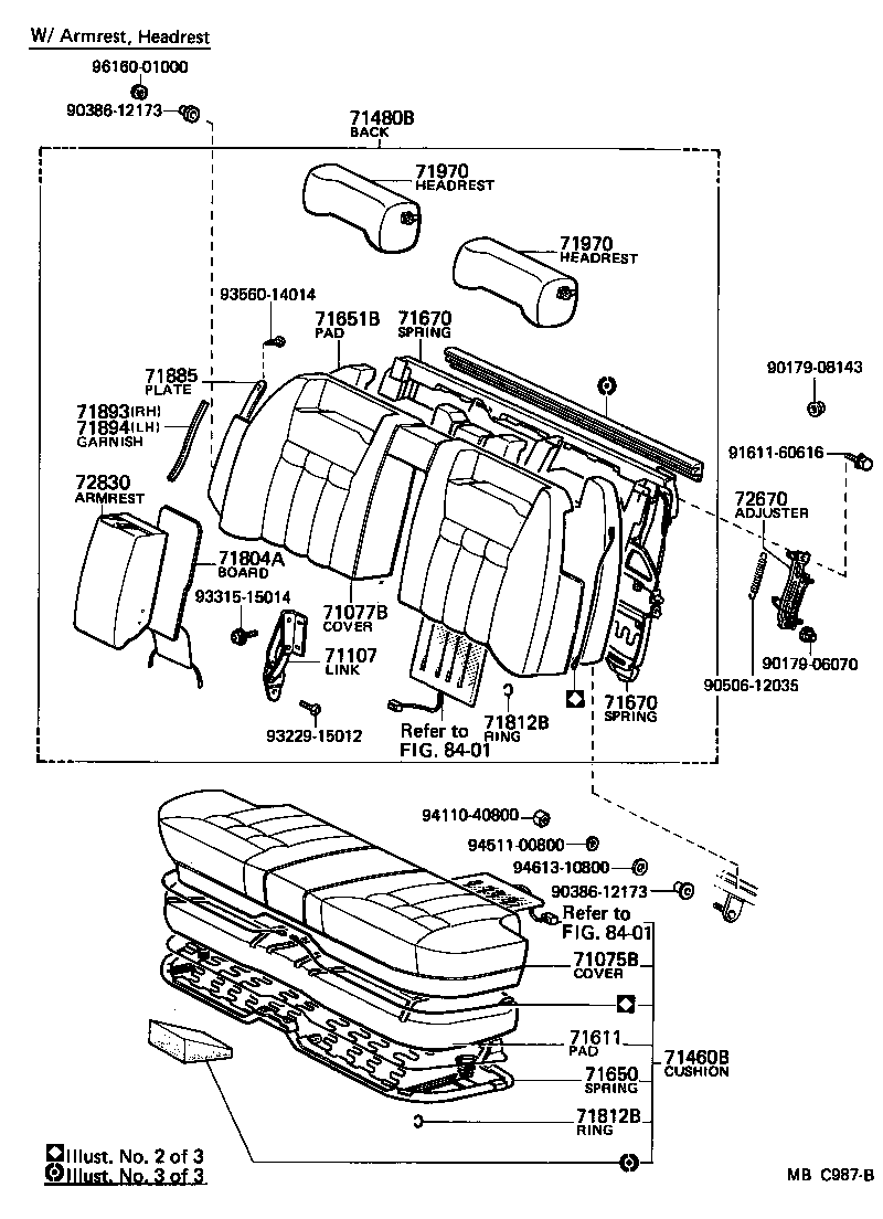 71650-30271 SPRING ASSY, REAR SEAT CUSHION product image