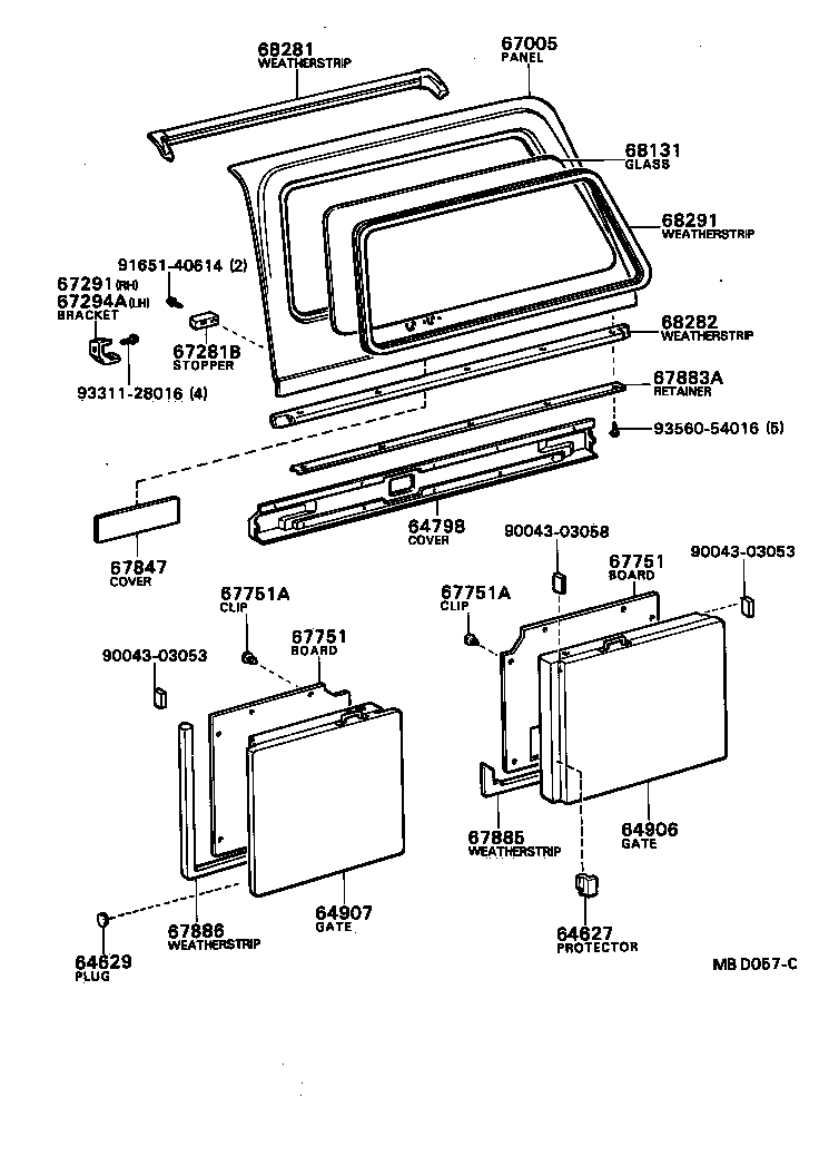 67604-87602 BOARD, BACK DOOR TRIM product image