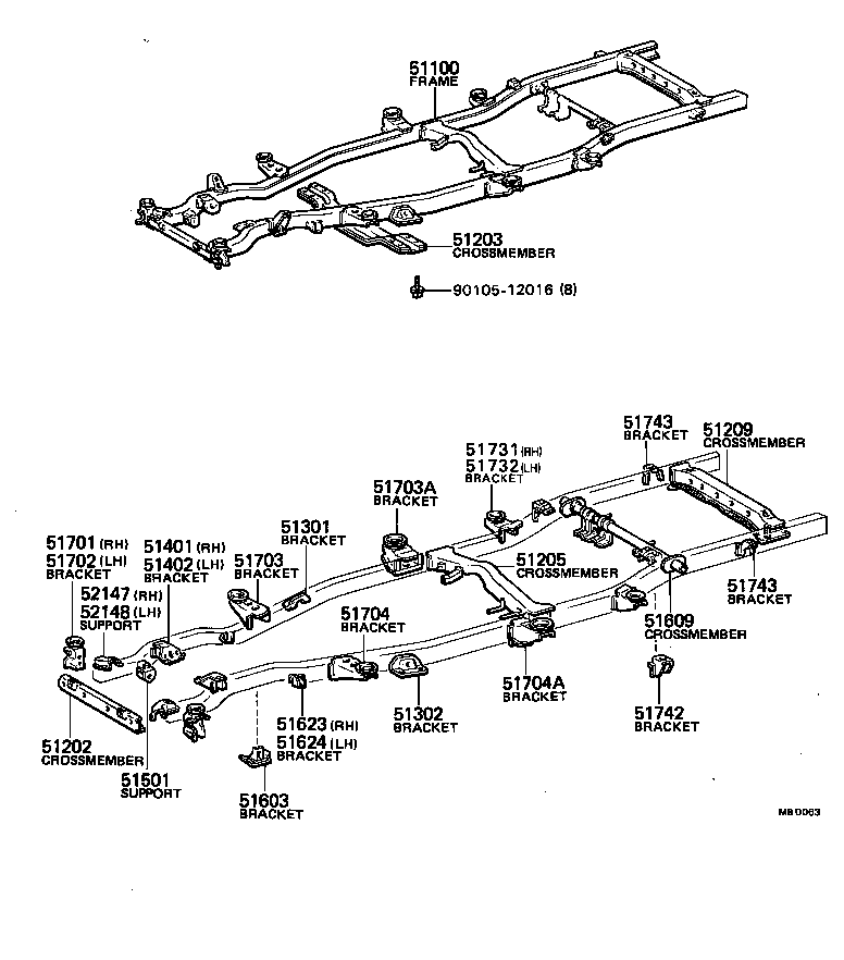 51001-3D480 FRAME ASSY product image