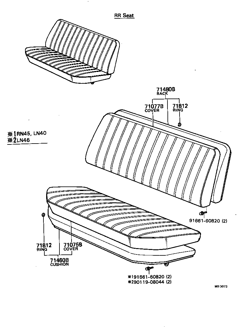 71073-95147 COVER, FRONT SEAT BACK, RH(FOR SEPARATE TYPE) product image