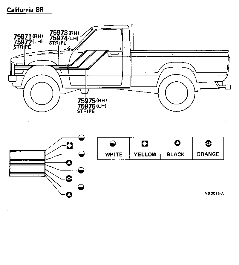 75986-95113 STRIPE, SIDE, LH UPR product image