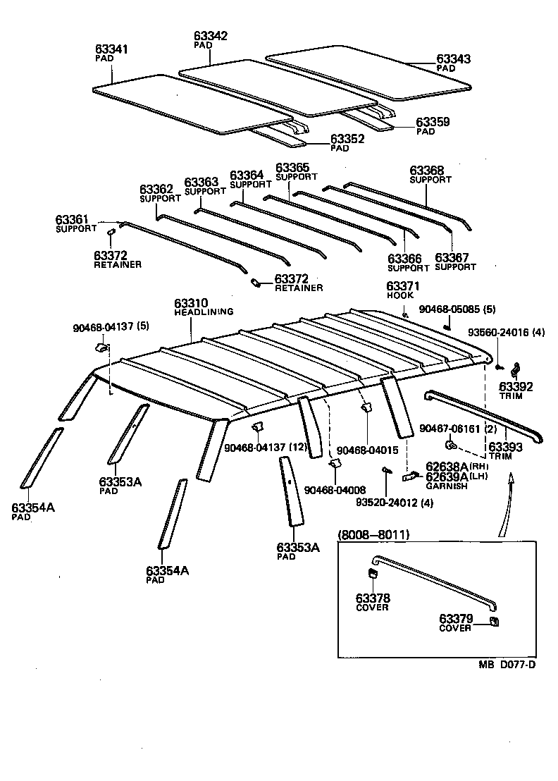 63306-90A01-08 TRIM SUB-ASSY, SUNSHADE product image
