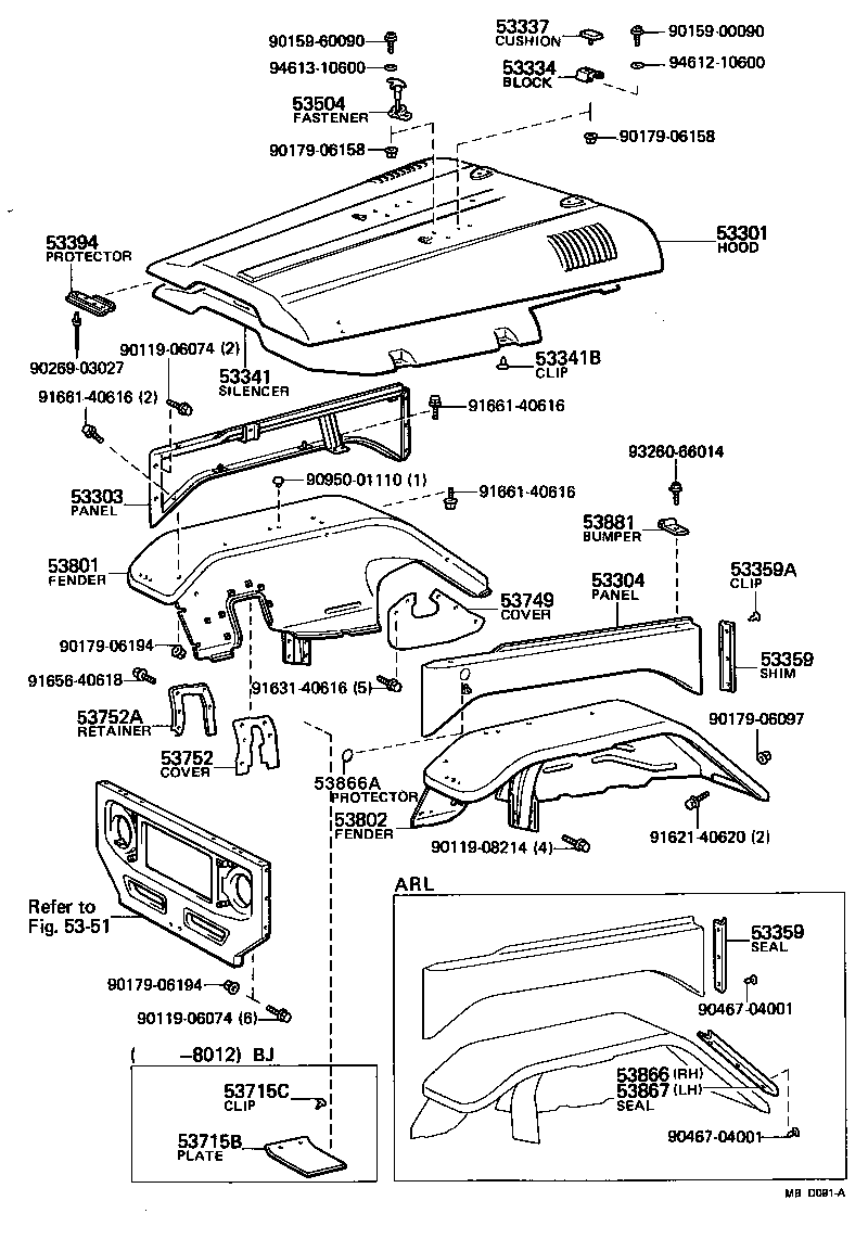 53820-90817 FENDER SUB-ASSY, FRONT LH product image