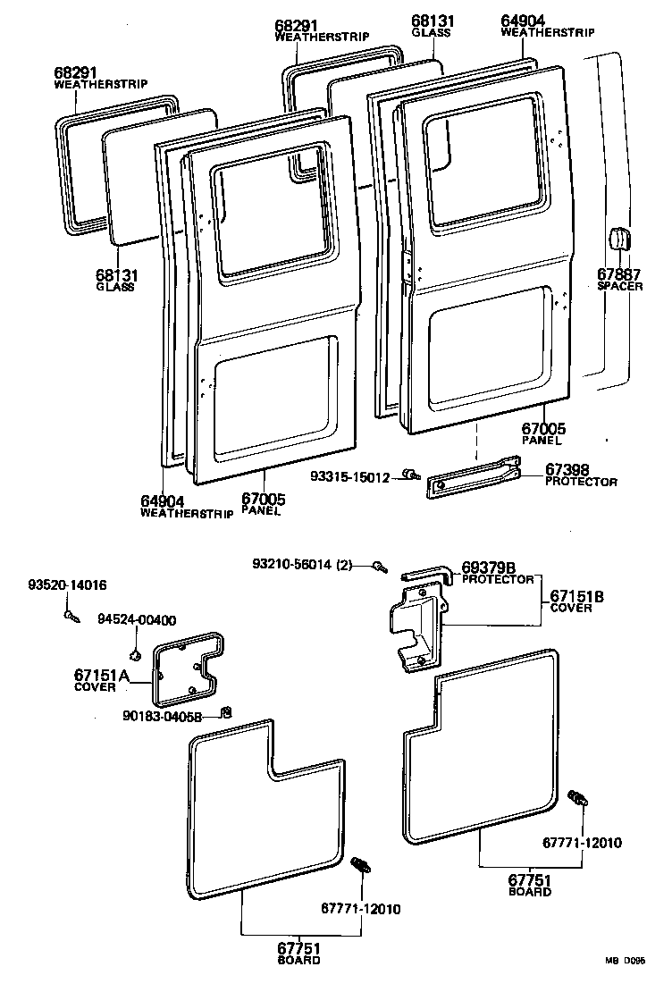 64790-90802 BOARD, BACK DOOR TRIM product image