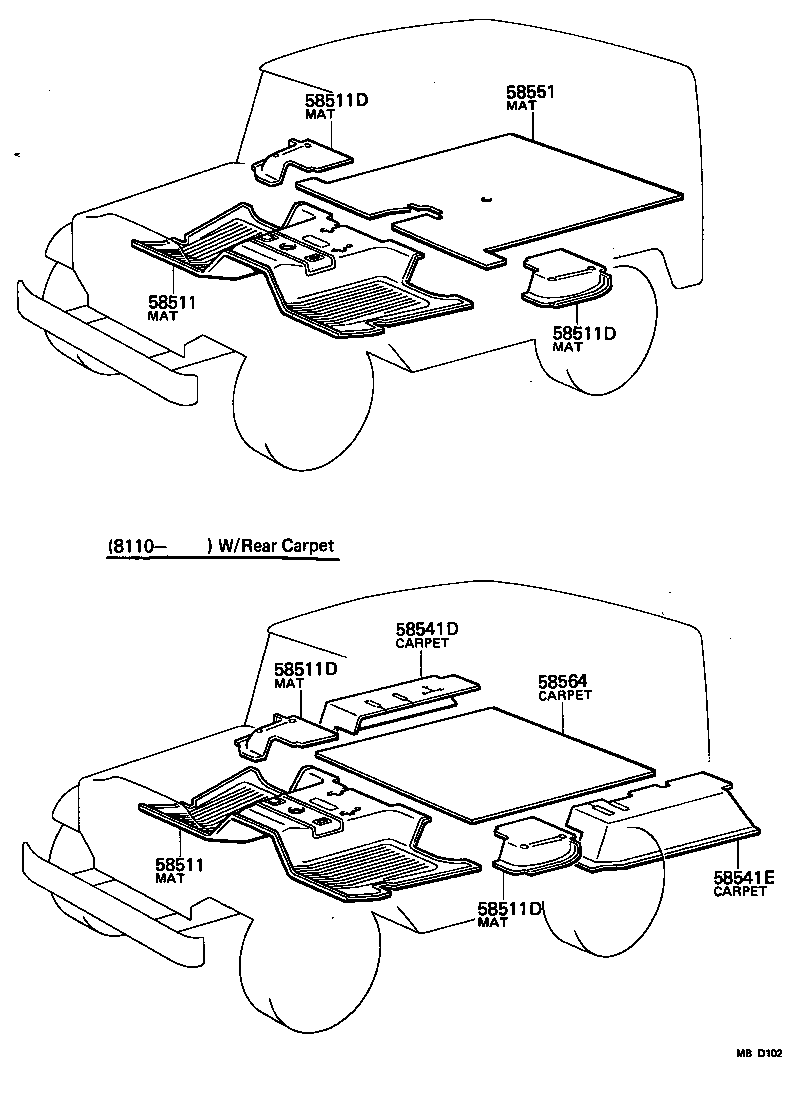 58510-90802 MAT, FLOOR, FRONT product image