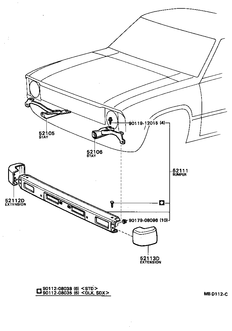 52102-89101 EXTENSION, FRONT BUMPER, RH product image