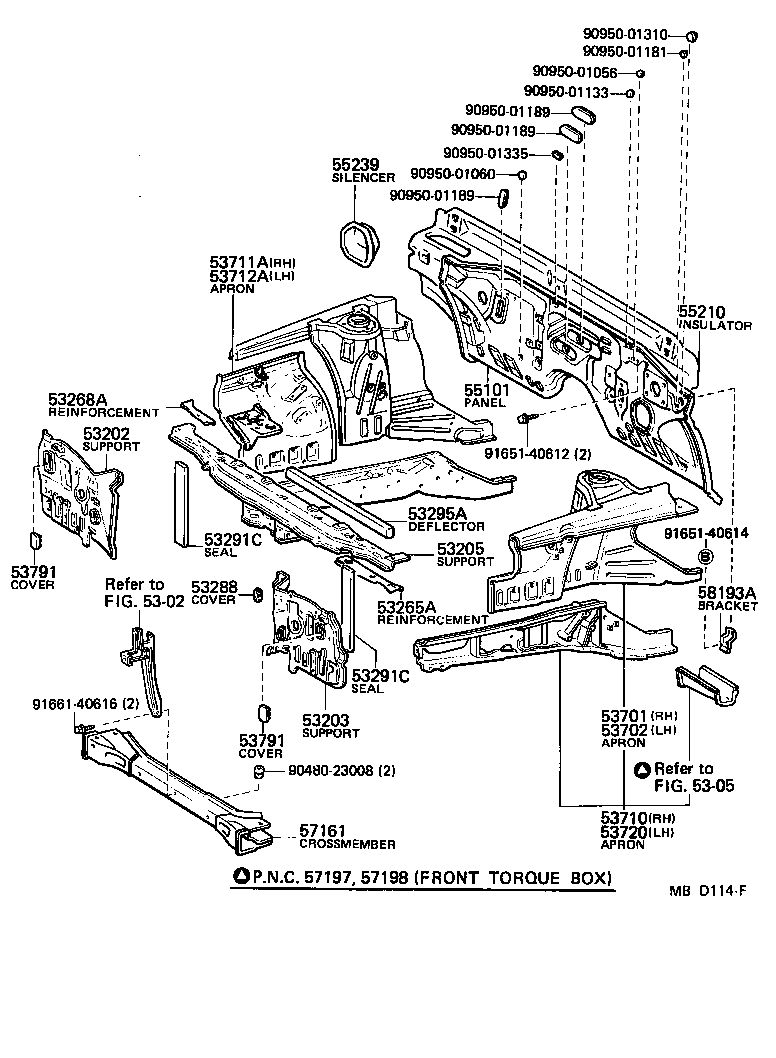 Toyota 53701-14922 APRON SUB-ASSY, FRONT FENDER, RH