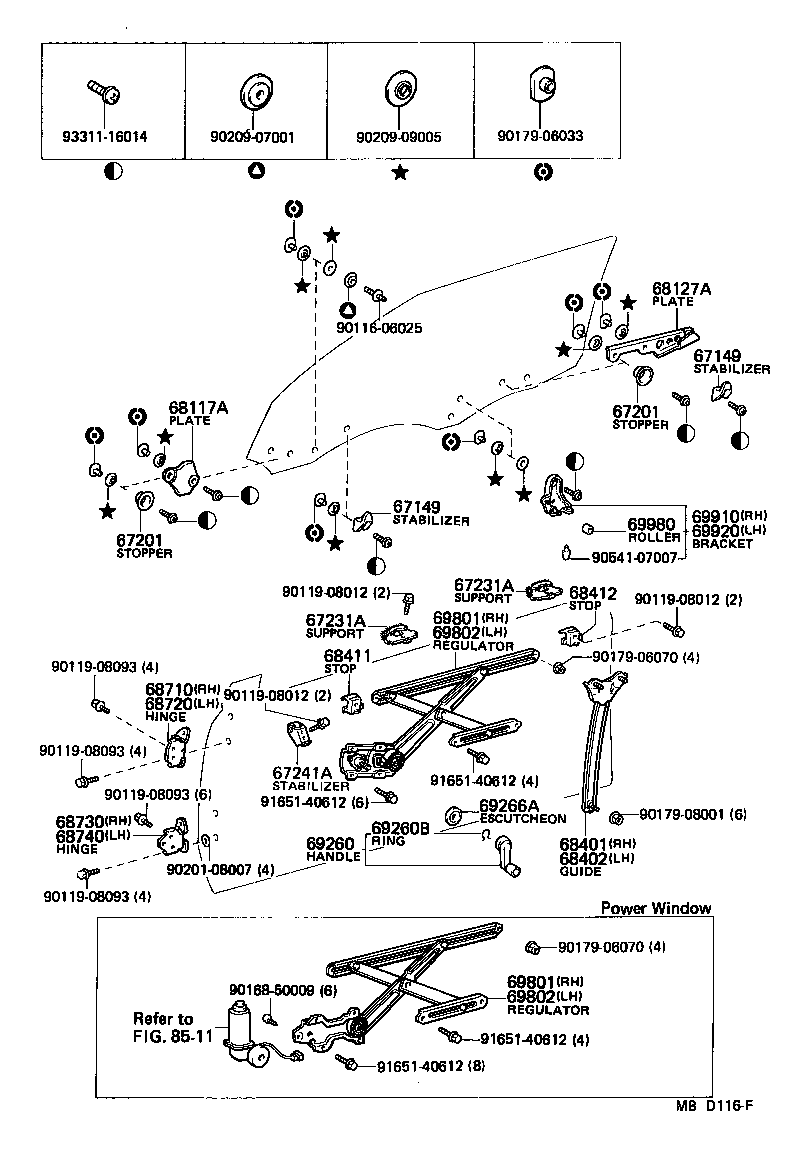 Toyota 68740-14040 HINGE ASSY, FRONT DOOR, LOWER LH