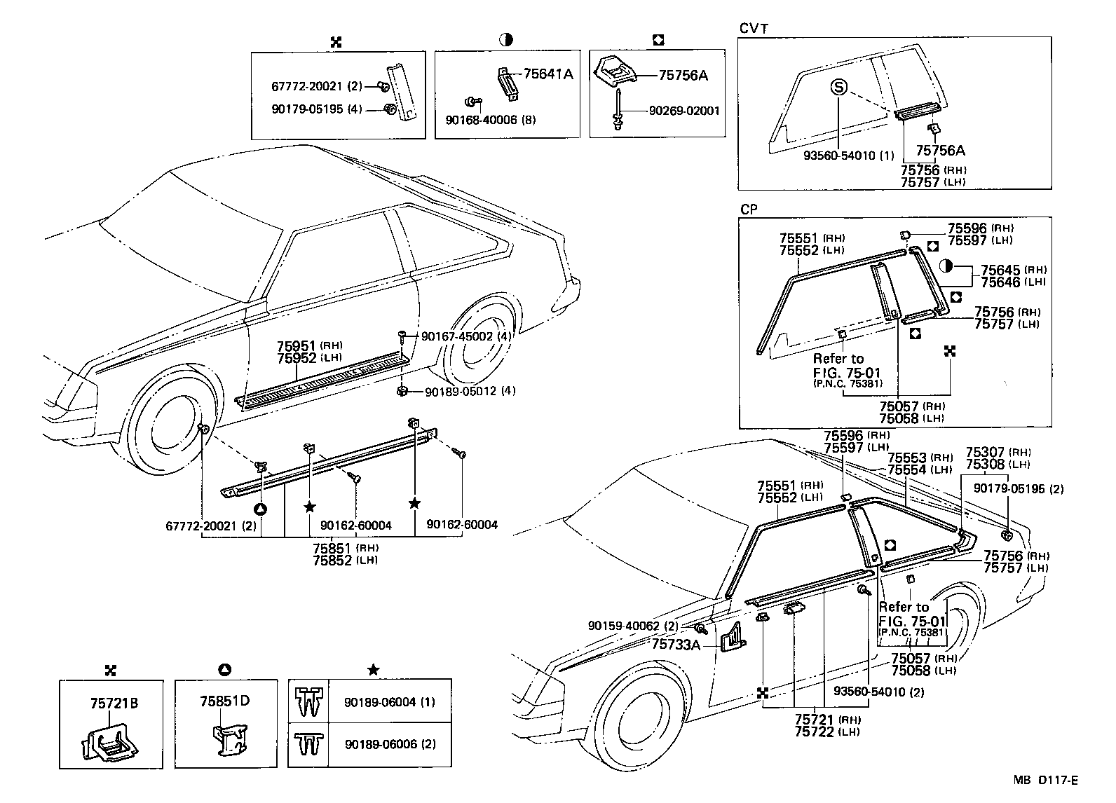 Toyota 75860-19145 MOULDING, ROCKER PANEL, LH