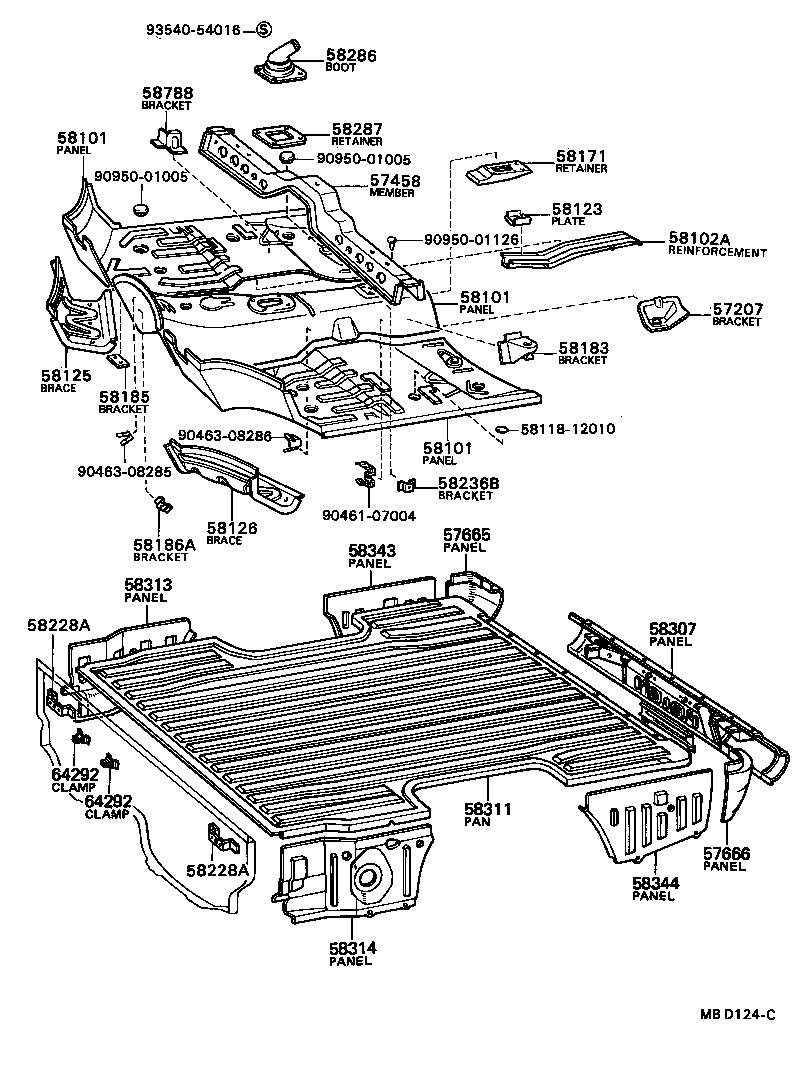 57208-10010 BRACKET SUB-ASSY, ENGINE REAR MOUNTING MEMBER product image