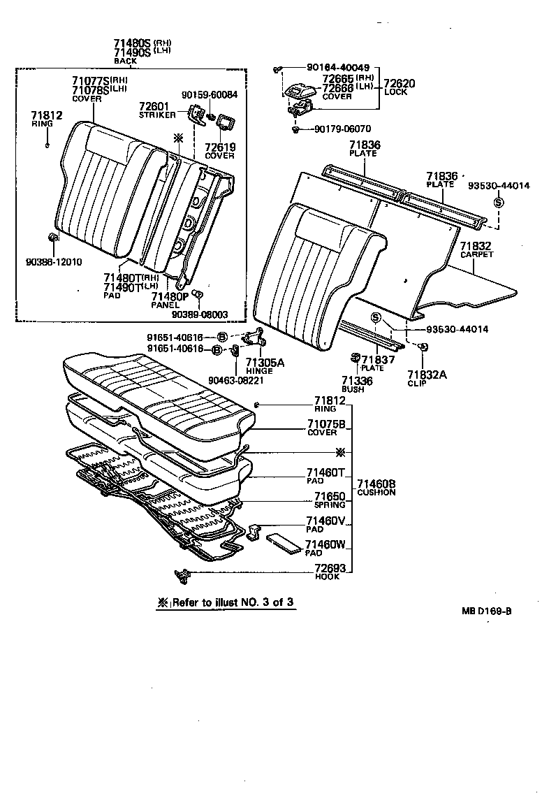 71077-1A720-01 COVER, REAR SEAT BACK (FOR BENCH TYPE) product image