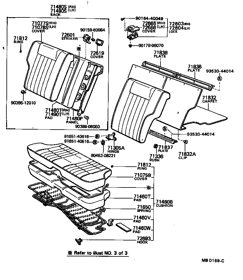 71201-13060 PANEL SUB-ASSY, REAR SEAT CUSHION product image