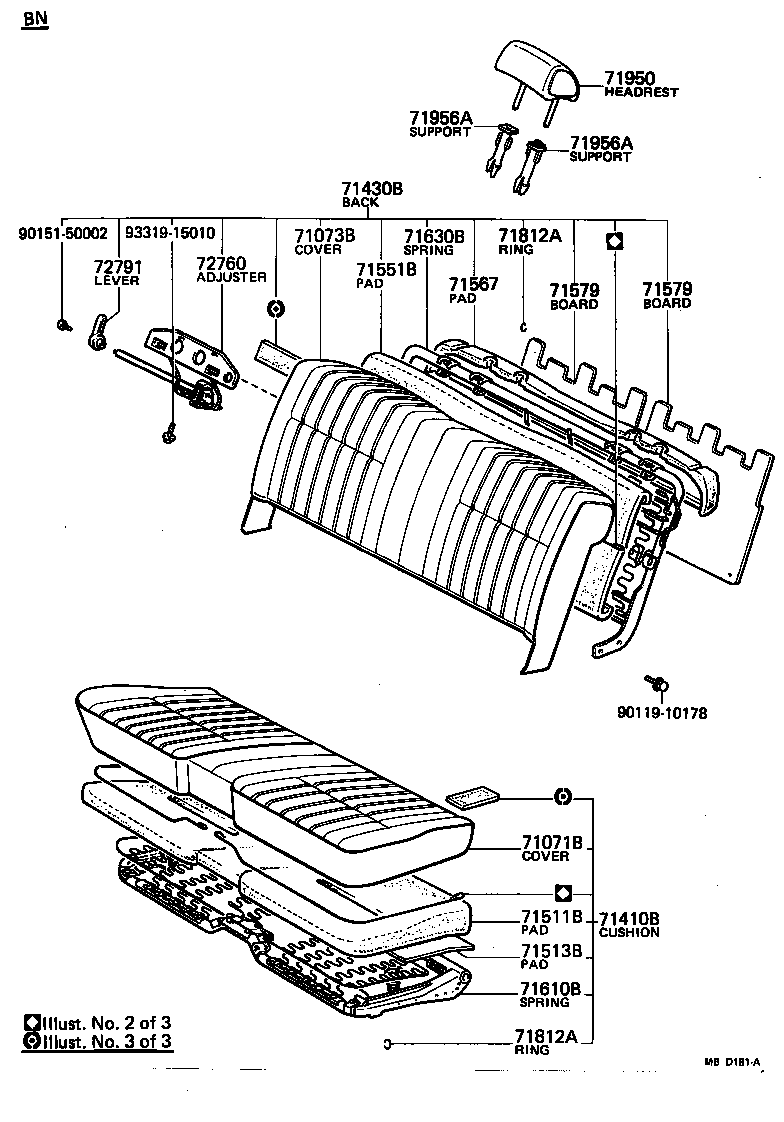 71073-30870 COVER, FRONT SEAT BACK, RH(FOR SEPARATE TYPE) product image