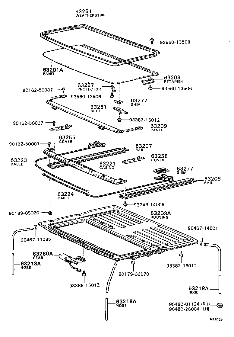56117-95801 DAM KIT, BACK WINDOW GLASS product image