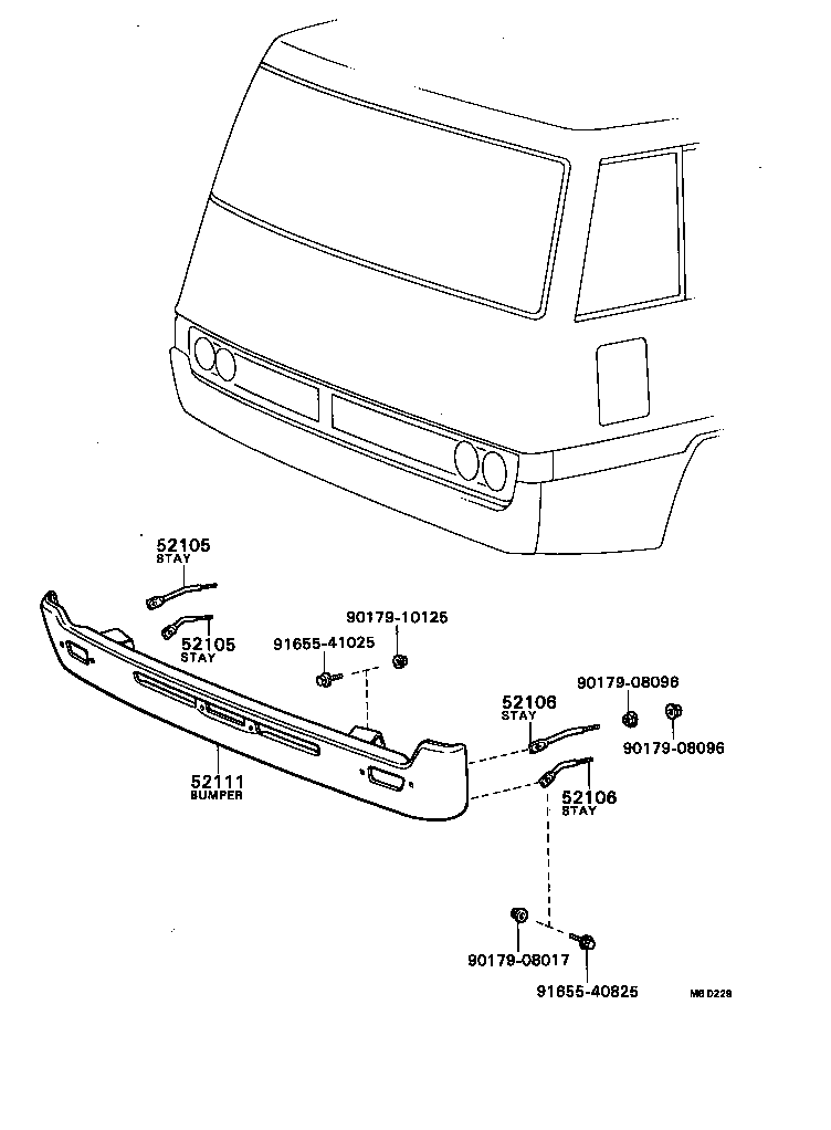 52115-90500 STAY SUB-ASSY, FRONT BUMPER, RH product image