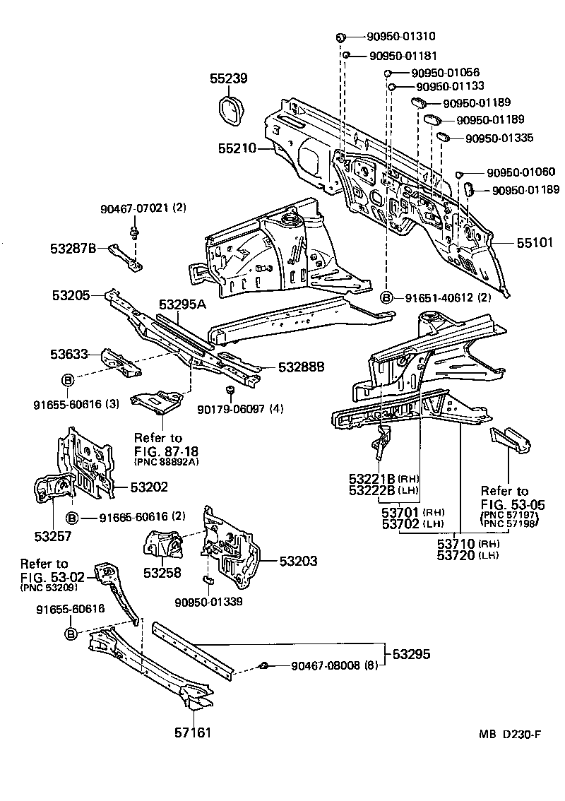 53701-14923 APRON SUB-ASSY, FRONT FENDER, RH product image