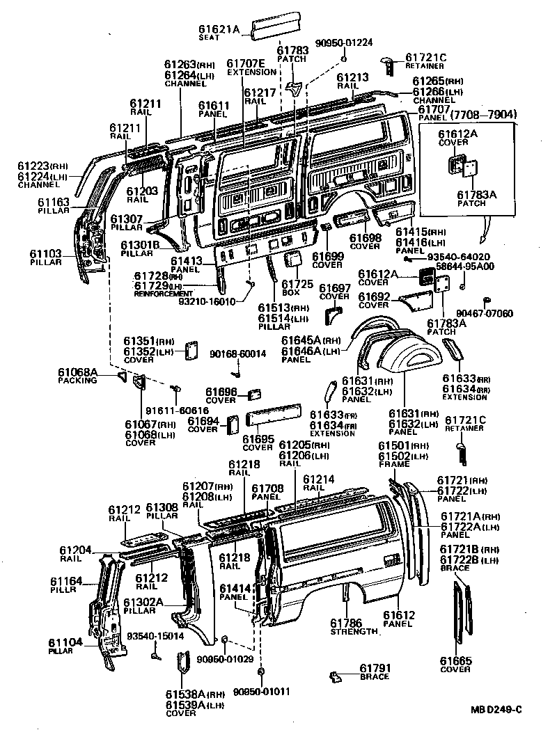 61103-95404 PILLAR SUB-ASSY, FRONT BODY, RH product image