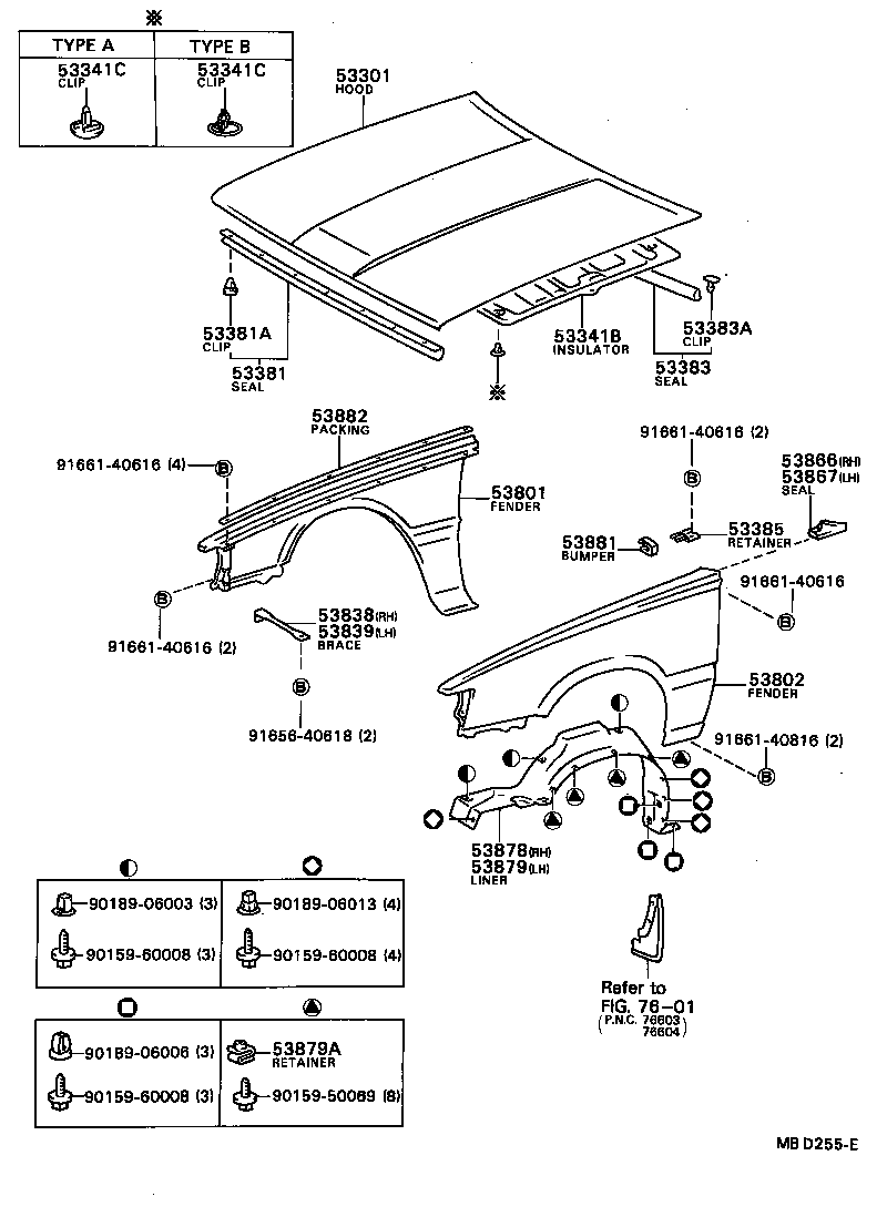 53802-32010 FENDER SUB-ASSY, FRONT LH product image