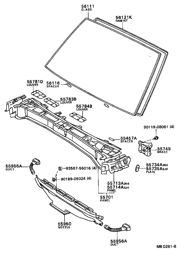 55950-32010 NOZZLE ASSY, DEFROSTER product image