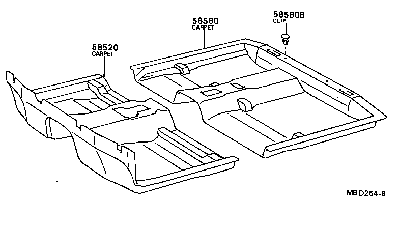 Toyota 90467-07158-13 CLIP(FOR FLOOR CARPET, REAR)