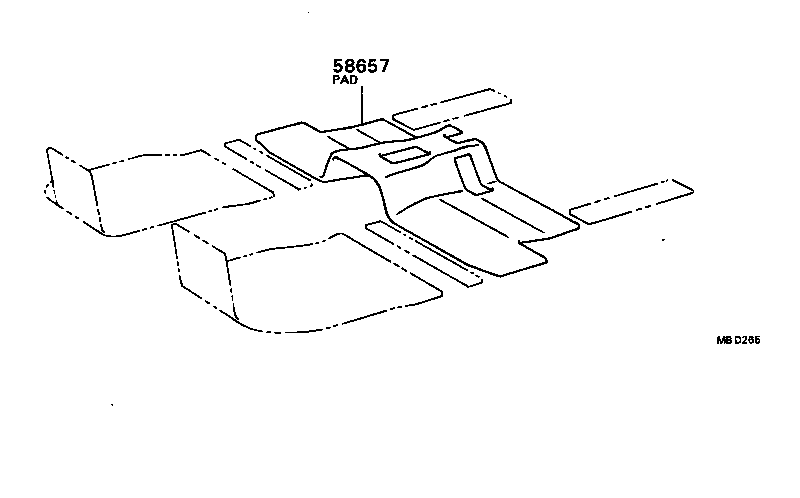 58657-32010 PAD, UNDER REAR SEAT SILENCER product image