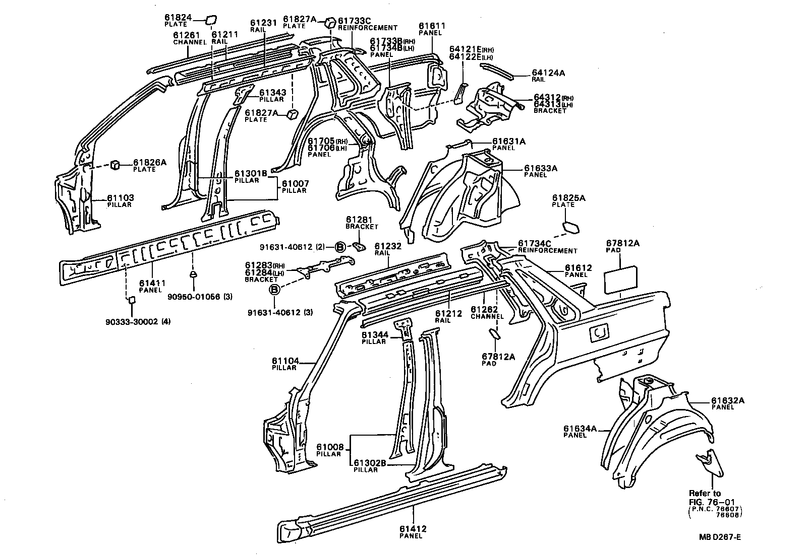 61603-32900 PANEL, QUARTER WHEEL HOUSE, OUTER RH product image