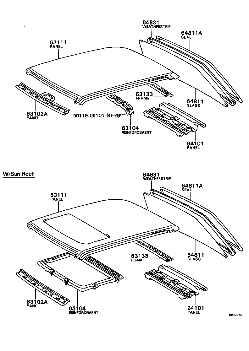 64101-32020 PANEL SUB-ASSY, UPPER BACK product image