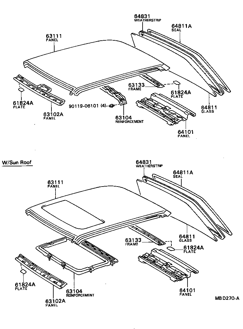 64811-32030 GLASS, BACK WINDOW product image