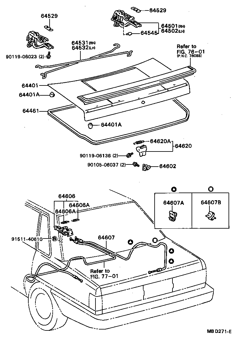 64610-32010 LOCK ASSY, LUGGAGE COMPARTMENT DOOR product image
