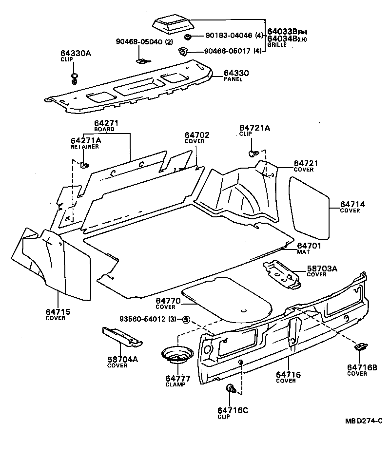 64270-32010 BOARD, ROOM PARTITION, NO.1 product image