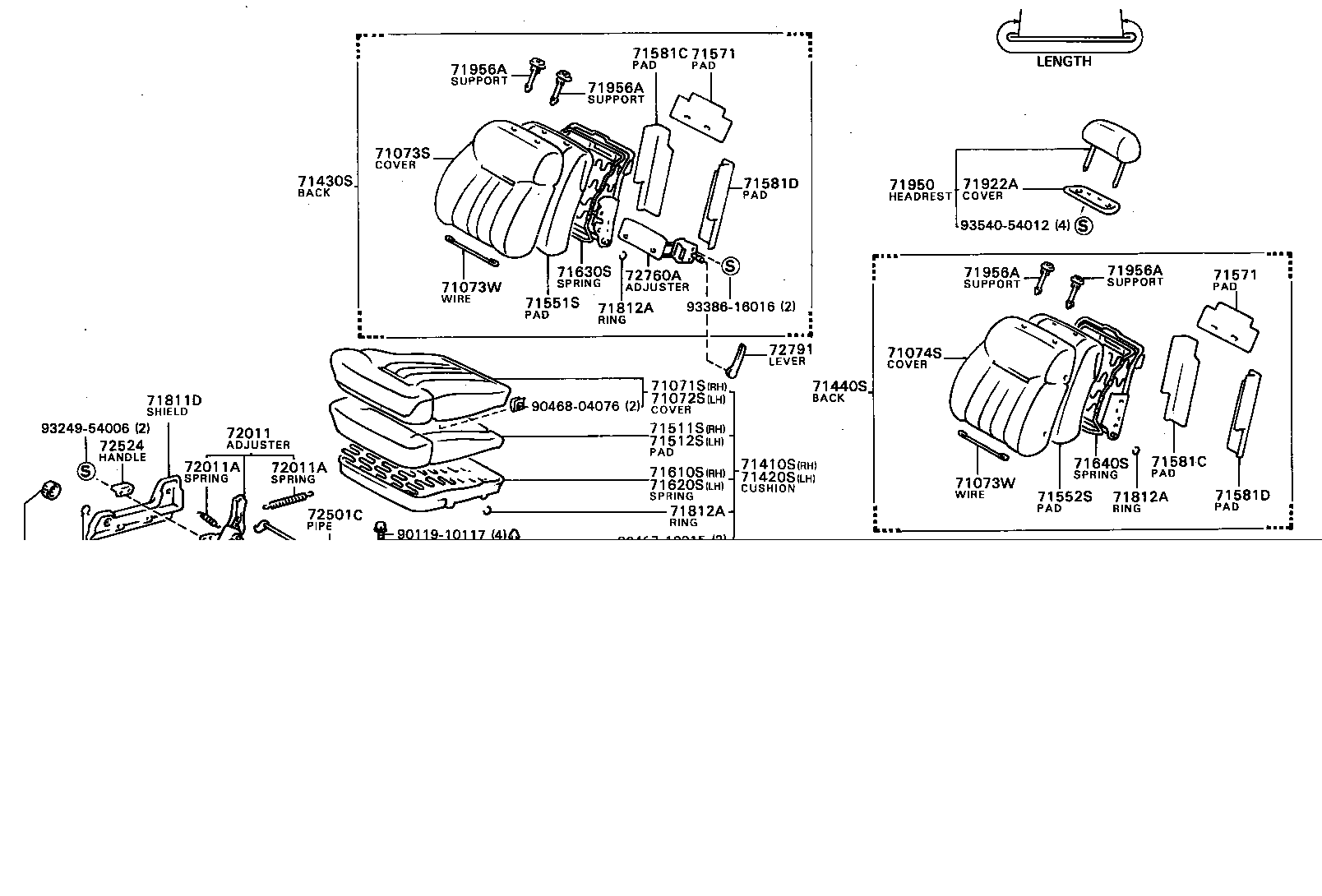 71630-32030 SPRING ASSY, FRONT SEAT BACK, RH(FOR SEPARATE TYPE) product image