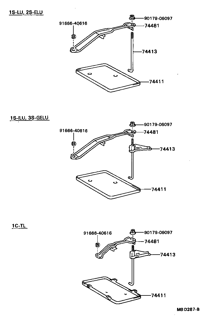 74403-32020 BOLT, BATTERY CLAMP product image