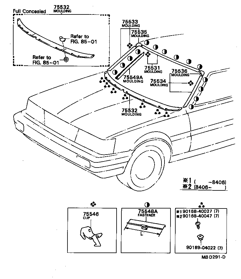 75535-32020 MOULDING, WINDSHIELD, LOWER product image