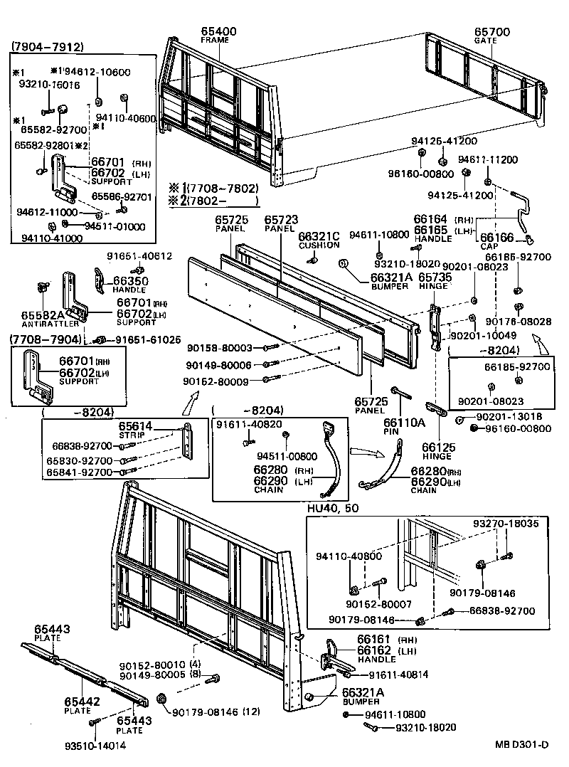 65401-95408 FRAME ASSY, REAR BODY GUARD product image