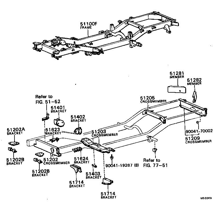51401-87604 BRACKET SUB-ASSY, ENGINE FRONT MOUNTING, RH product image
