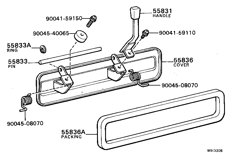 55801-87602 COVER, FRONT VENTILATOR OR FRONT VENTILATOR, LOWER product image
